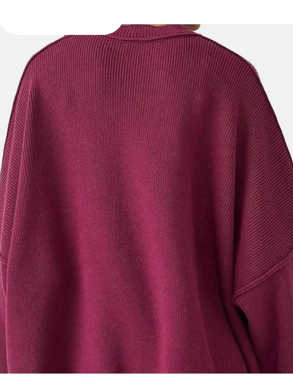 Free People Easy Street Tunic Sweater Burgundy